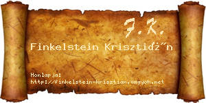 Finkelstein Krisztián névjegykártya